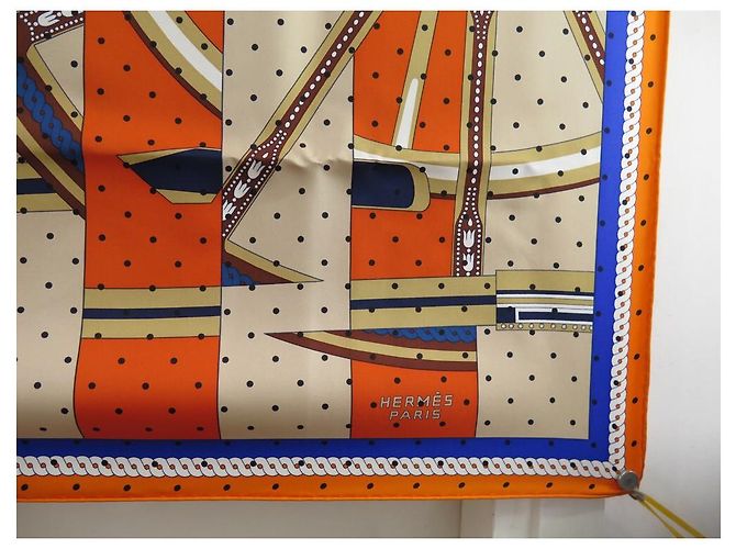 Hermès NUOVA SCIARPA IN SETA HERMES LA BERLINE BAYADERE WLODECK KAMINSKI + SCATOLA SCIARPA Arancione - vista 5