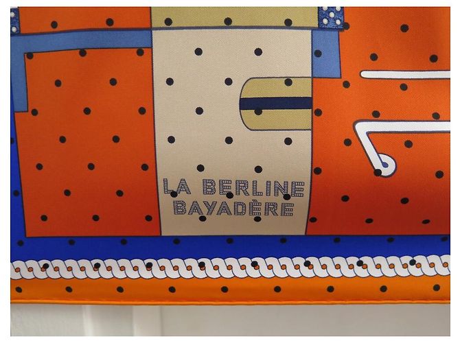 Hermès NUOVA SCIARPA IN SETA HERMES LA BERLINE BAYADERE WLODECK KAMINSKI + SCATOLA SCIARPA Arancione - vista 6