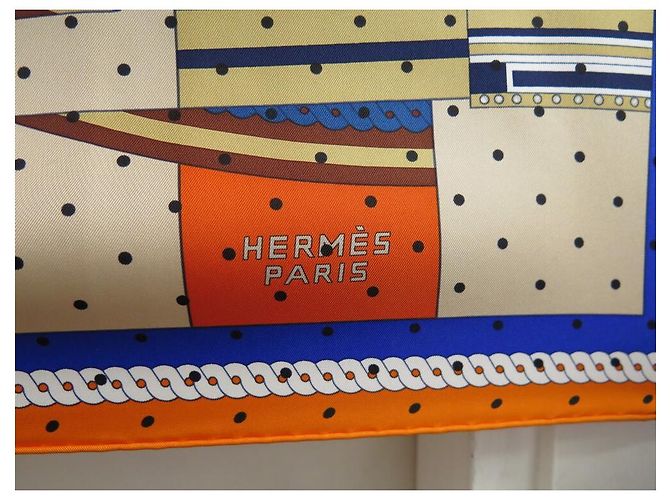 Hermès NUOVA SCIARPA IN SETA HERMES LA BERLINE BAYADERE WLODECK KAMINSKI + SCATOLA SCIARPA Arancione - vista 7