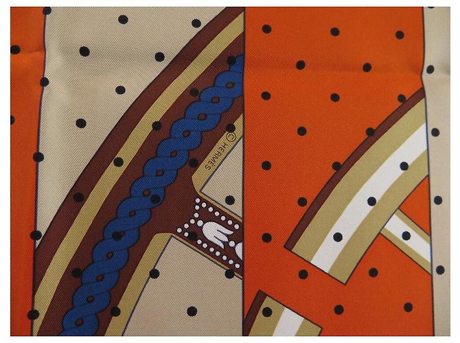 Hermès NUOVA SCIARPA IN SETA HERMES LA BERLINE BAYADERE WLODECK KAMINSKI + SCATOLA SCIARPA Arancione - vista 9
