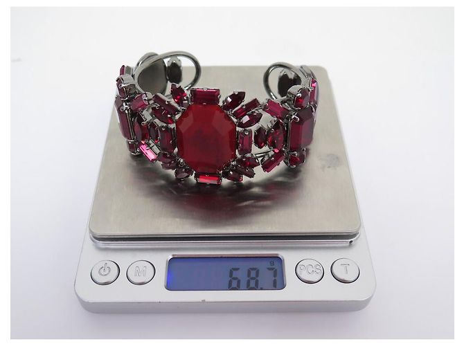 NUOVO BRACCIALE PHILIPPE FERRANDIS IN PIETRA ROSSA 24 BRACCIALE CM ARGENTO - vista 7