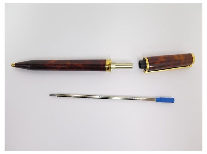 SET PENNE A SFERA ST DUPONT MONTPARNASSE LACCATA CINESE E ORO Marrone - vista 11