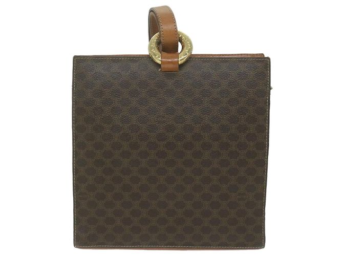 Céline CELINE Macadam Canvas Schultertasche PVC Leder Braun Auth 65644 - Ansicht 2