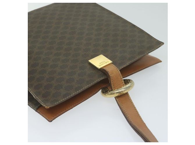 Céline CELINE Macadam Canvas Schultertasche PVC Leder Braun Auth 65644 - Ansicht 6