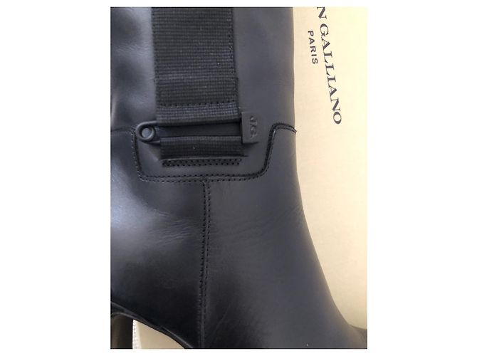Botas de cuero John Galliano negras Negro - vista 3