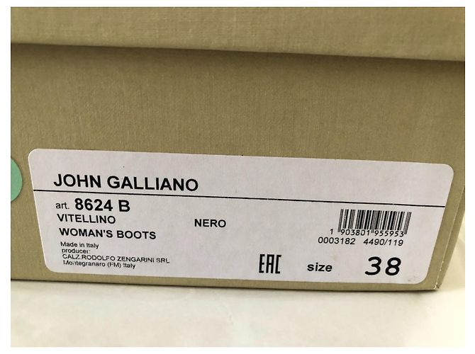 Botas de cuero John Galliano negras Negro - vista 7