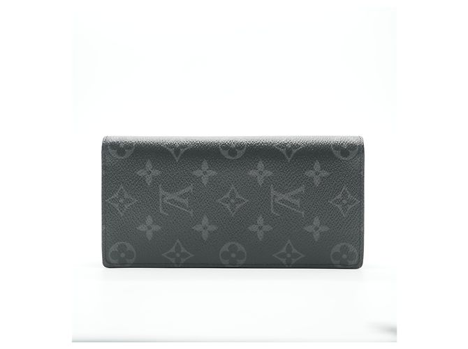 Louis Vuitton Monogram Eclipse Canvas Brazza Geldbörse Schwarz - Ansicht 7