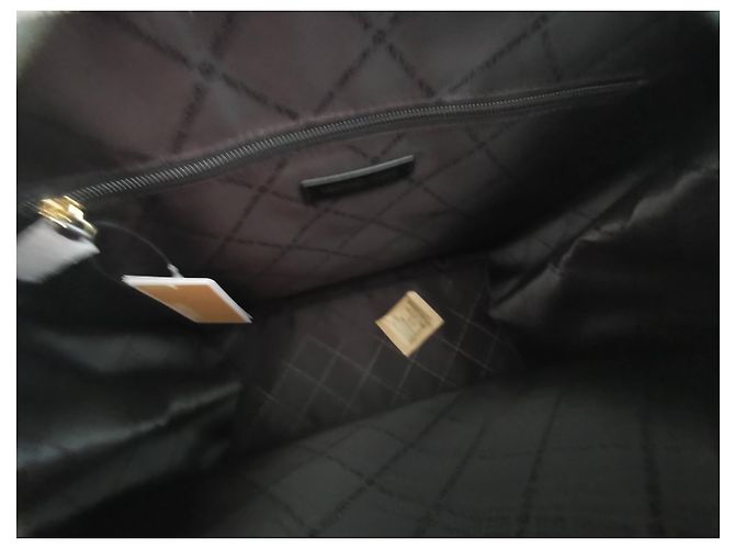 Borsa Tote Michael Kors Nera Beige Crema in Tela Nero Crudo - vista 2
