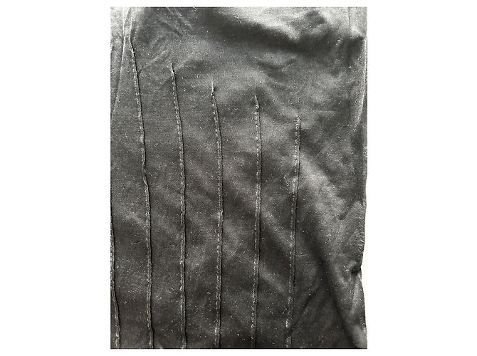 Cambon Camiseta sem mangas Chanel preta de seda com decote em V Preto - vista 6