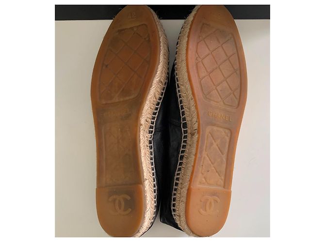 Espadrillas Chanel in pelle di agnello nera Nero - vista 10
