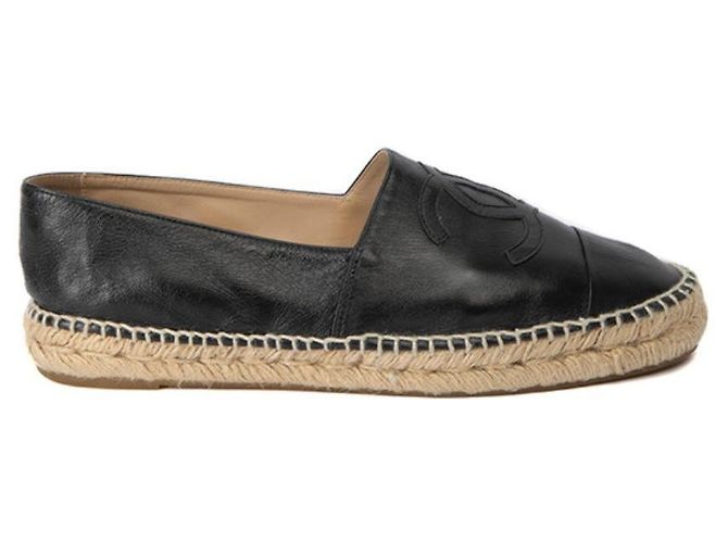 Espadrillas Chanel in pelle di agnello nera Nero - vista 5