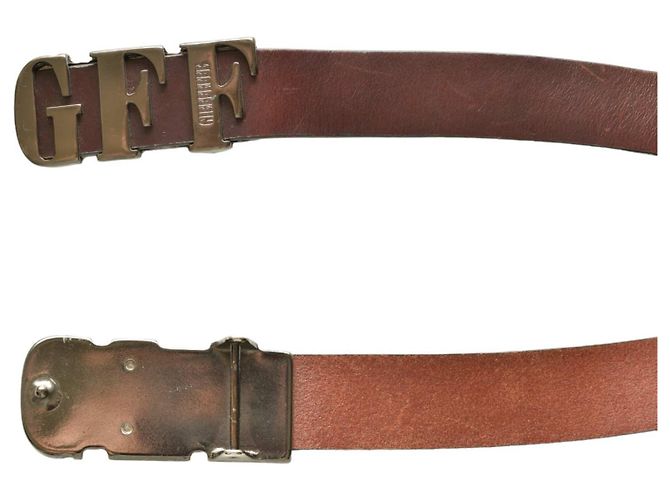 Gianfranco Ferré Gianfranco Ferre GFF Monogramm Ledergürtel Braun Größe 90 - Ansicht 2