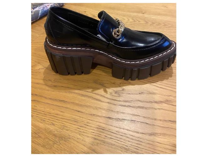 Stella Mc Cartney Mocassini Stella McCartney in pelle nera vernice 38 Nero - vista 3