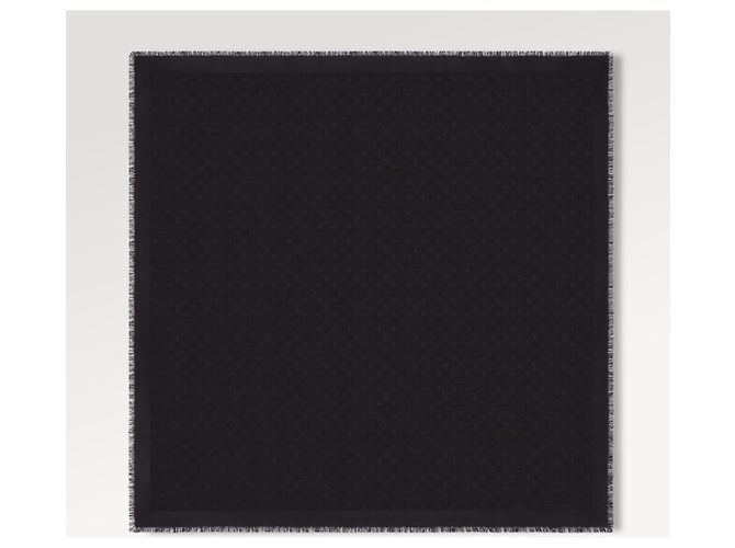 Louis Vuitton Scialle in seta LV nuovo colore Ardoise Nero - vista 2