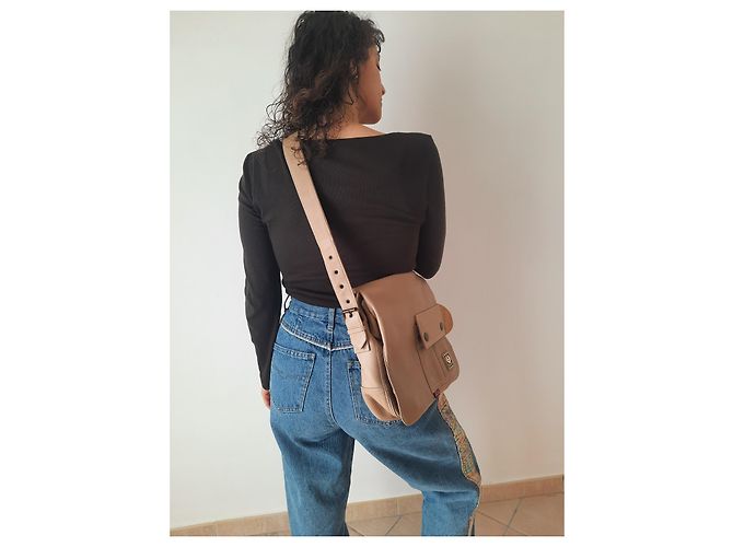 Borsa a tracolla in pelle Belstaff per donne unisex Beige - vista 14