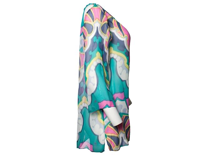 Tibi, camicetta trasparente multicolore - vista 2