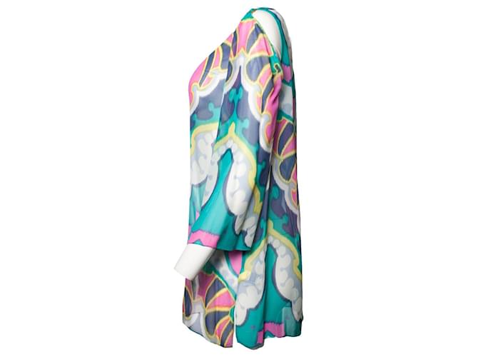 Tibi, camicetta trasparente multicolore - vista 4