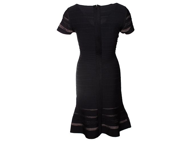 HERVE LEGER, Vestido Viviana preto - vista 3