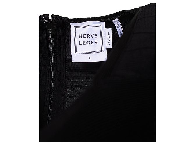 HERVE LEGER, Vestido Viviana preto - vista 8