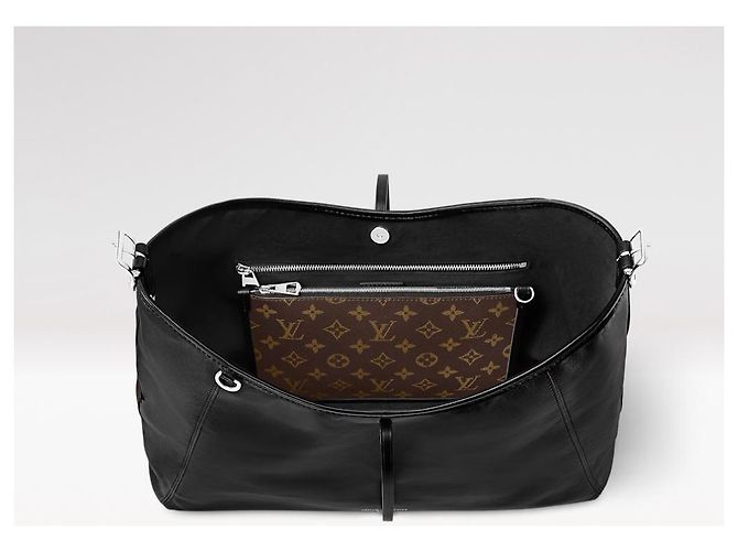 Louis Vuitton CarryAll Dark MM Nero Pelle di agnello - vista 2