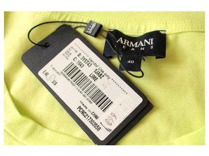 maglietta con paillettes Armani jeans Verde chiaro - vista 5