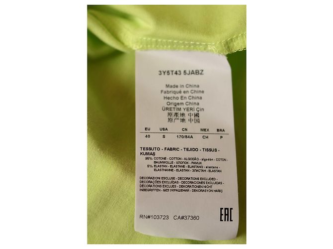 maglietta con paillettes Armani jeans Verde chiaro - vista 7