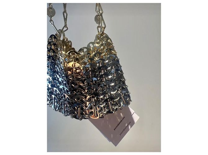 Paco Rabanne 1969 Nano Bag Metallo Argento Silver hardware - vista 2