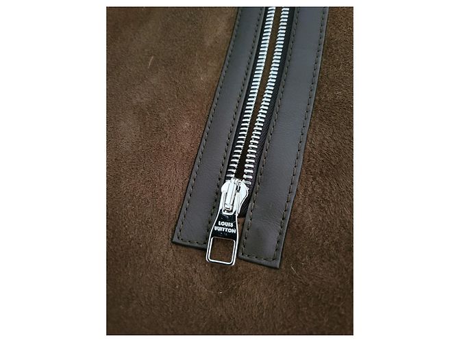 Louis Vuitton Echter Leder-Bomberjacke Größe 54 - Shearling Aviator Braun - Ansicht 4