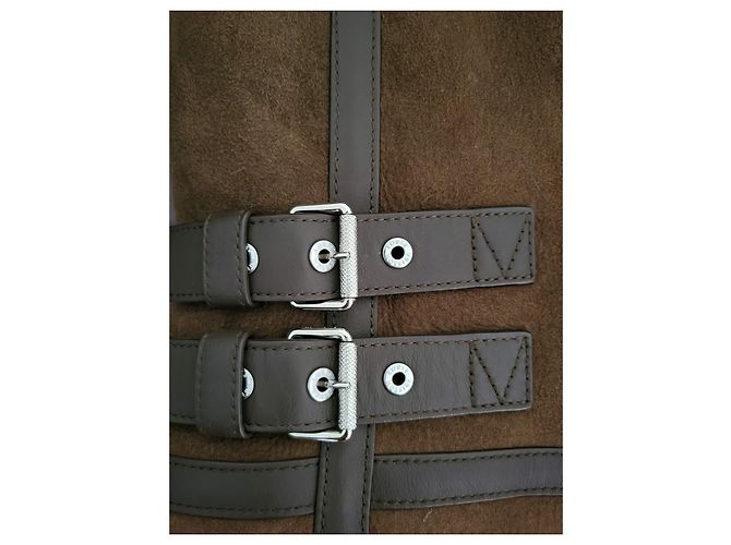 Louis Vuitton Echter Leder-Bomberjacke Größe 54 - Shearling Aviator Braun - Ansicht 6