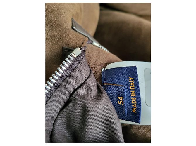 Louis Vuitton Echter Leder-Bomberjacke Größe 54 - Shearling Aviator Braun - Ansicht 9