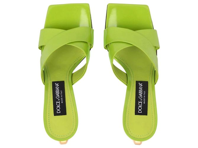Dolce & Gabbana Mule in Vernice Verde - vista 4