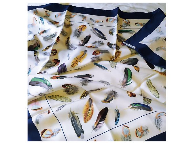 Hermès Las plumas Blanco roto - vista 2