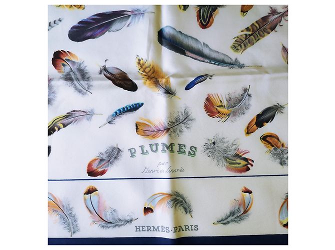 Hermès Las plumas Blanco roto - vista 6