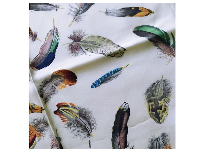 Hermès Las plumas Blanco roto - vista 9