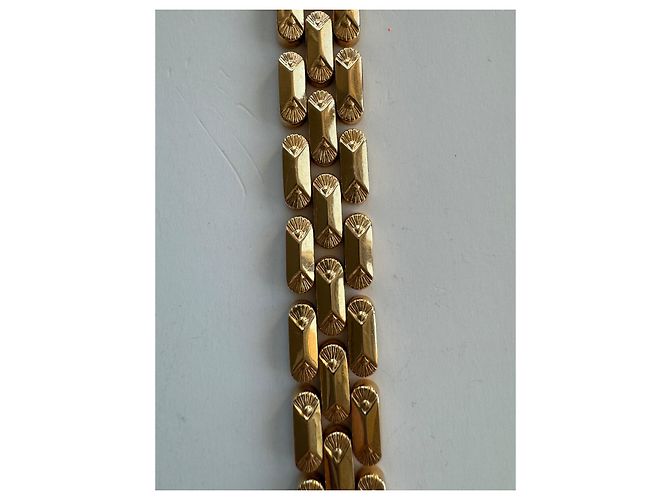 Vintage Bracciale italiano in oro giallo 18 carati anni 50 Gold hardware - vista 3