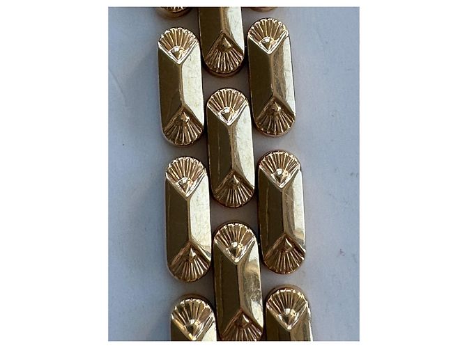 Vintage Bracciale italiano in oro giallo 18 carati anni 50 Gold hardware - vista 4