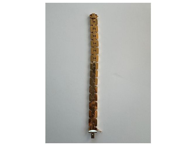 Vintage Bracciale italiano in oro giallo 18 carati anni 50 Gold hardware - vista 6