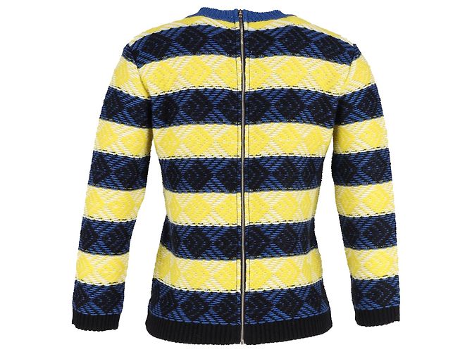 MSGM Striped Patterned Sweater in Multicolor Wool Python print - view 3