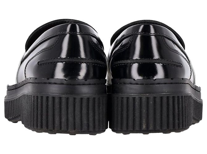 Mocassini Penny con plateau Tod's in pelle nera Nero - vista 5