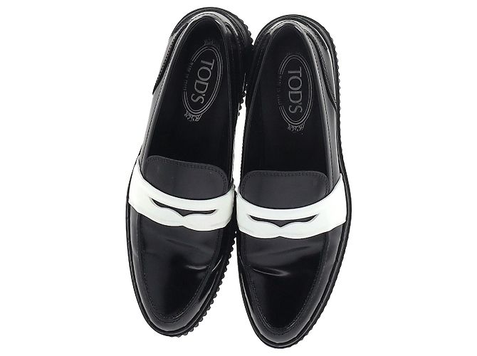 Mocassini Penny con plateau Tod's in pelle nera Nero - vista 6