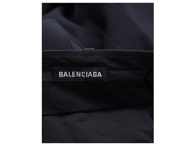 Maßgeschneiderte Balenciaga-Hose mit normaler Passform aus schwarzer Wolle - Ansicht 3