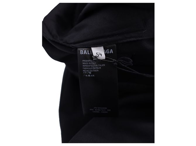 Maßgeschneiderte Balenciaga-Hose mit normaler Passform aus schwarzer Wolle - Ansicht 4