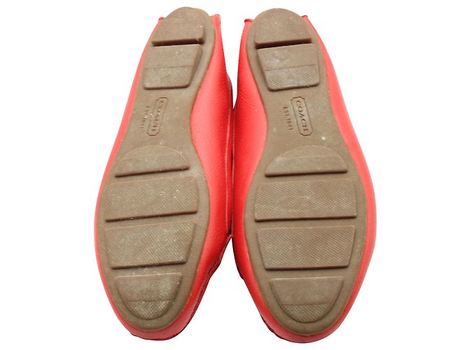 Mocassini Coach con Nappe in Pelle Rossa Rosso - vista 6