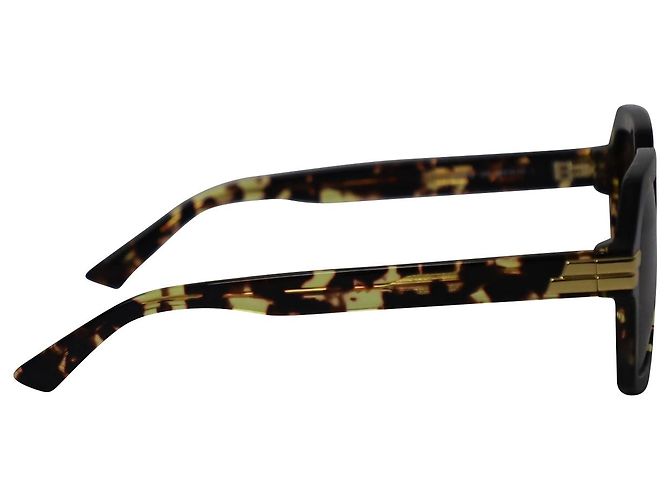 Gafas de sol cuadradas extragrandes de Bottega Veneta en acetato marrón - vista 3