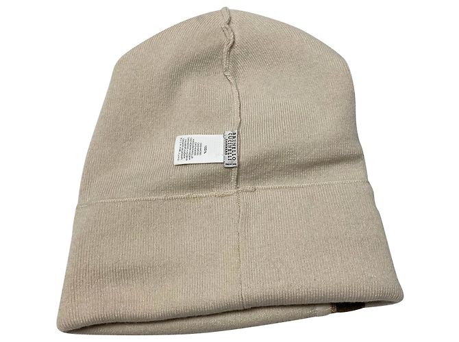 Gorro de malha Brunello Cucinelli com Monili em caxemira bege Marrom - vista 4