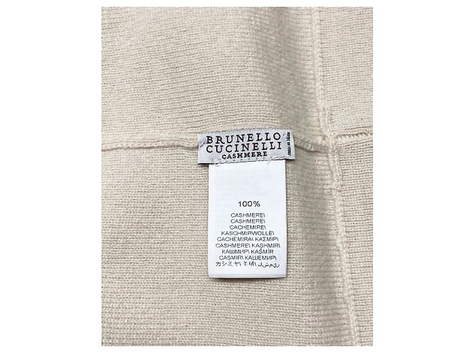 Gorro de malha Brunello Cucinelli com Monili em caxemira bege Marrom - vista 6