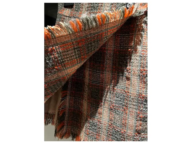 Cambon Chanel Rock Weiß Orange Grau - Ansicht 4