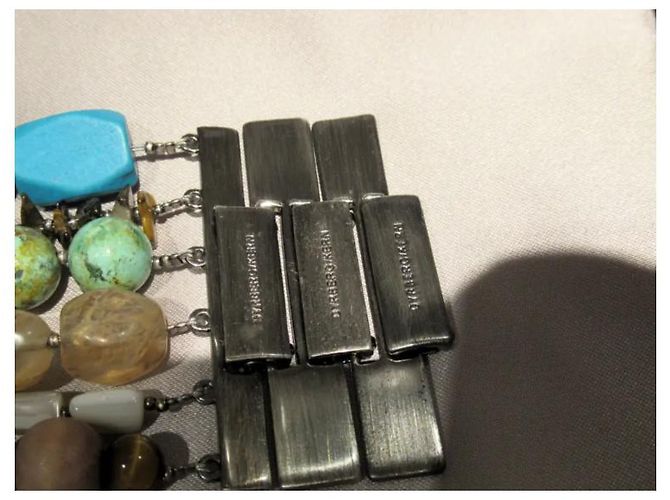 Autre Marque Bracciale con pietre minerali Dyrberg/Kern Blu - vista 6