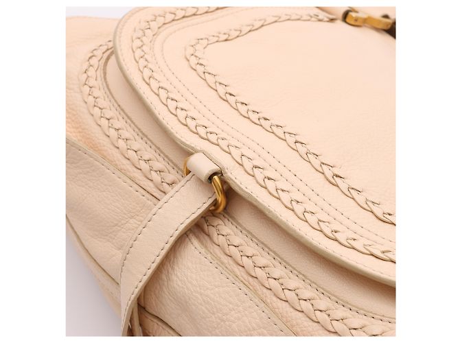Chloé Borsa a tracolla Marcie in pelle Chloe in rosa pastello - vista 17