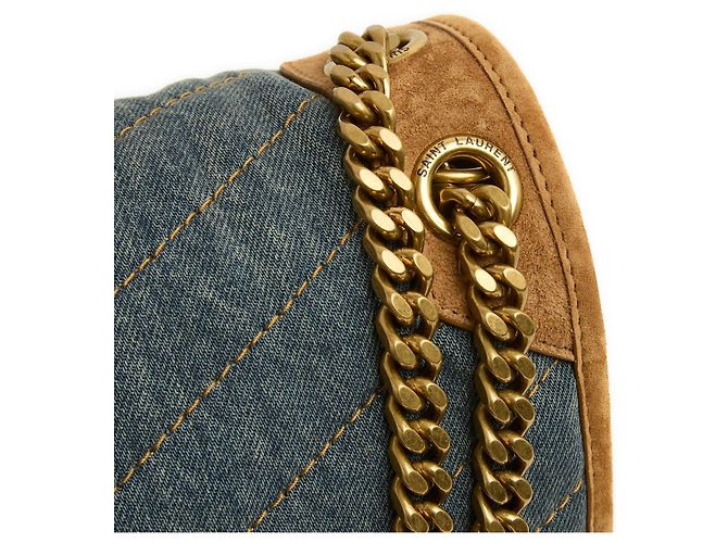 Bolsa Saint Laurent Sac Niki Reuse MM em Denim e Camurça, Nova - vista 2